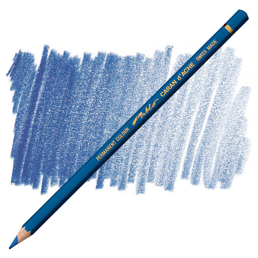 Open in modal - Caran d'Ache Pablo Colored Pencil - Bluish Gray pencil and swatch