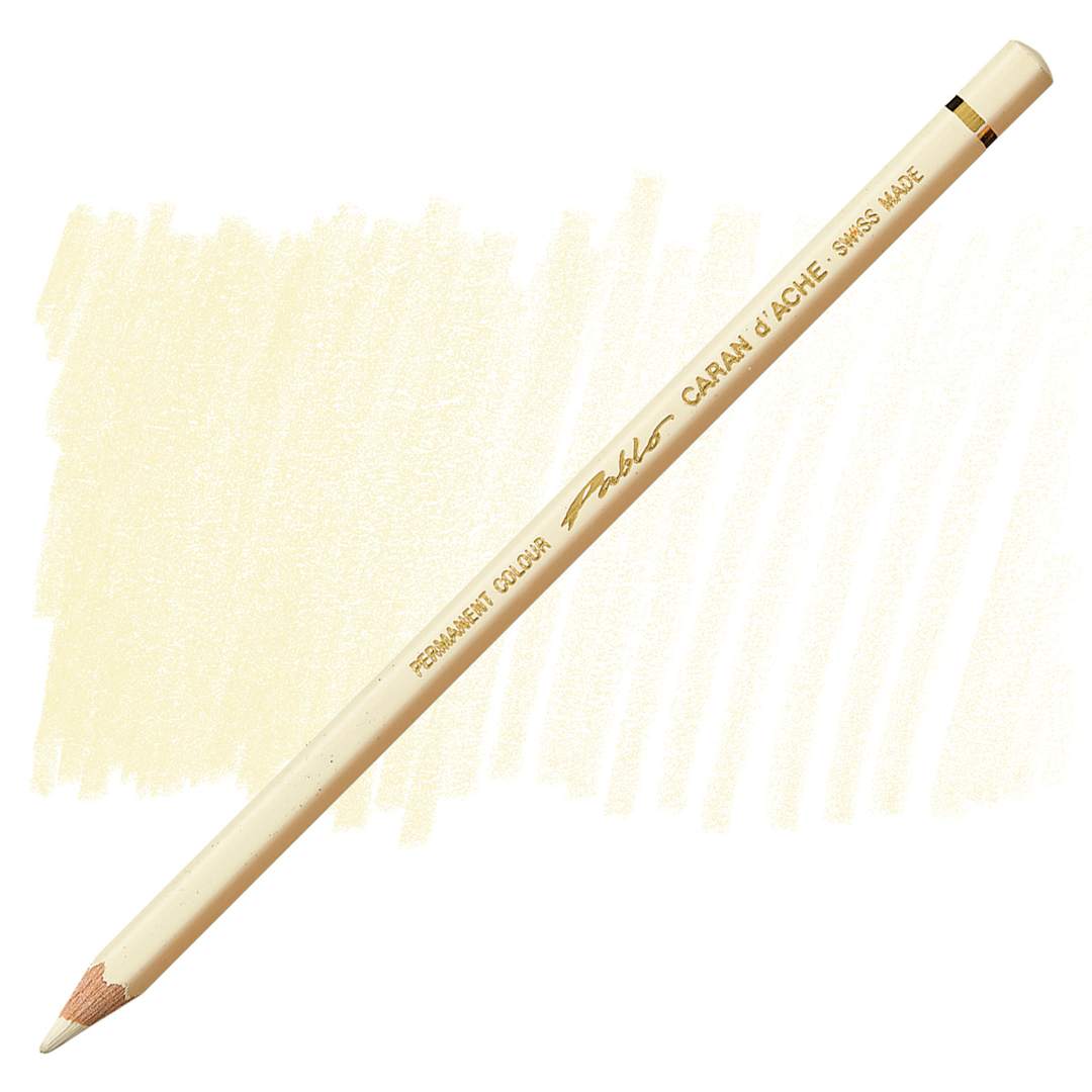 Open in modal - Caran d'Ache Pablo Colored Pencil - Cream pencil and swatch