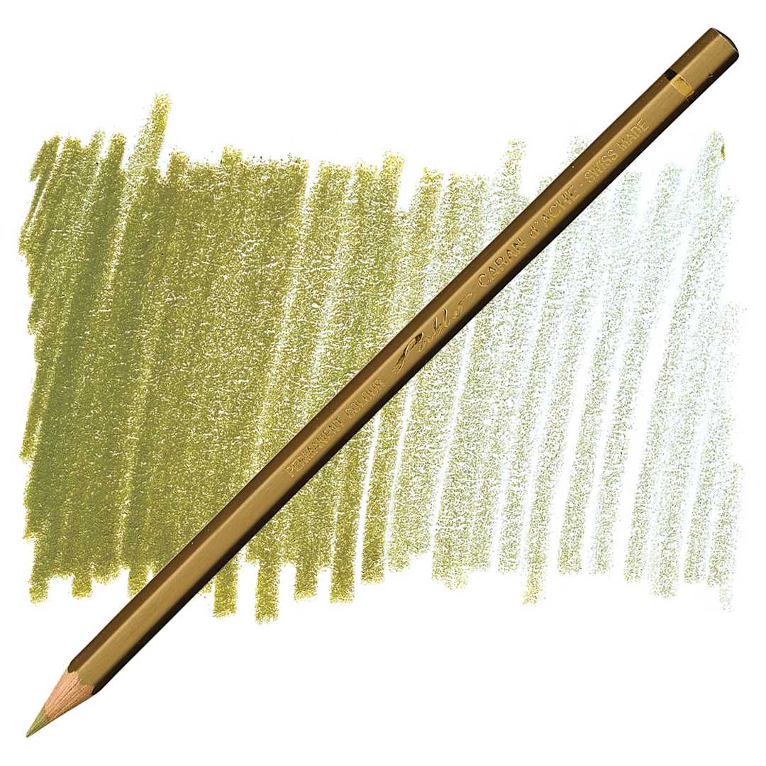 Open in modal - Caran d'Ache Pablo Colored Pencil - Gold pencil and swatch