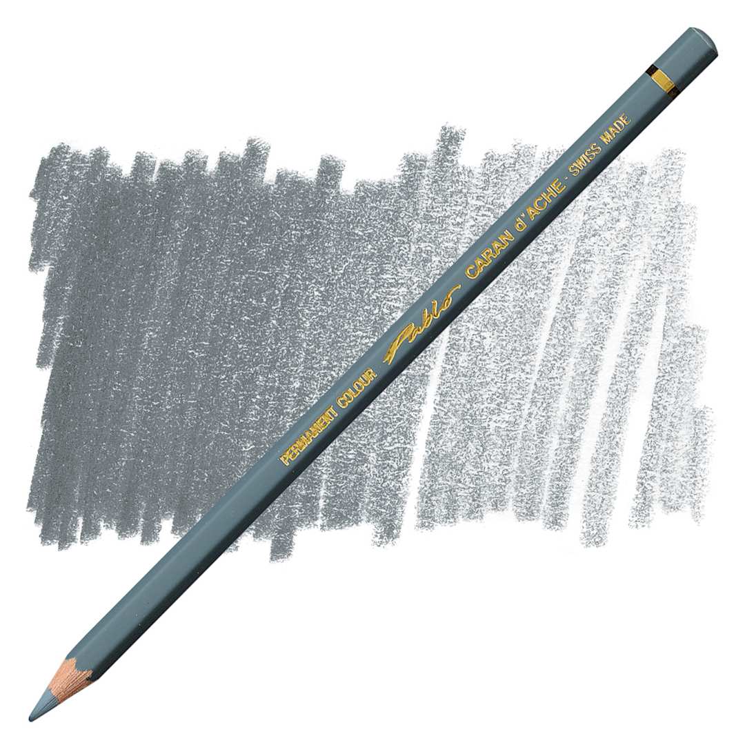Open in modal - Caran d'Ache Pablo Colored Pencil - Gray pencil and swatch