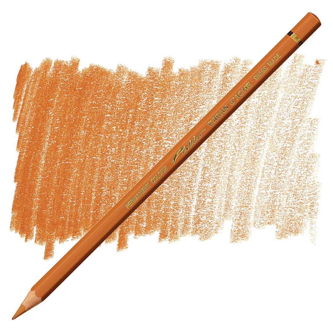 Open in modal - Caran d'Ache Pablo Colored Pencil - Hazel pencil and swatch