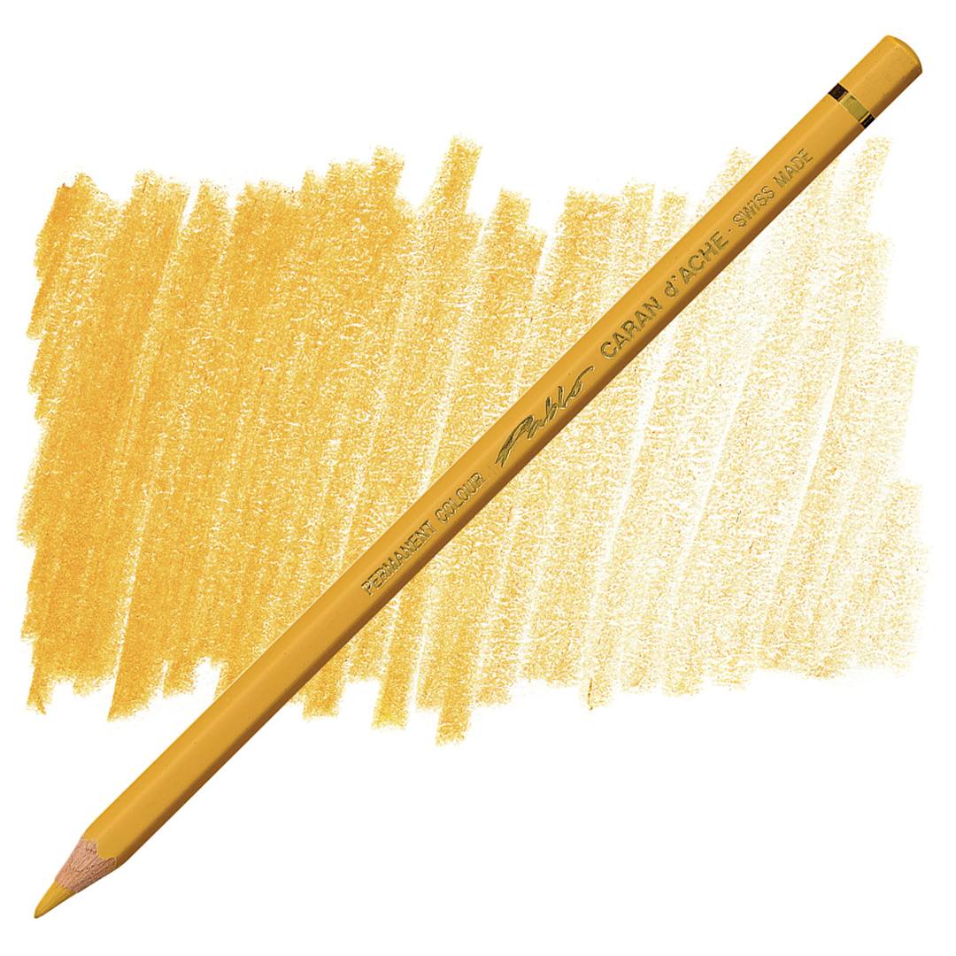 Open in modal - Caran d'Ache Pablo Colored Pencil - Light Ochre pencil and swatch