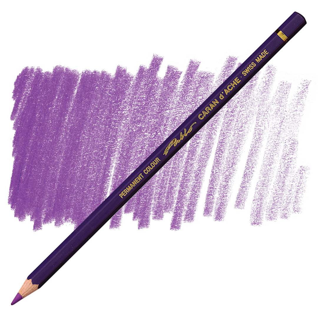 Open in modal - Caran d'Ache Pablo Colored Pencil - Lilac pencil and swatch
