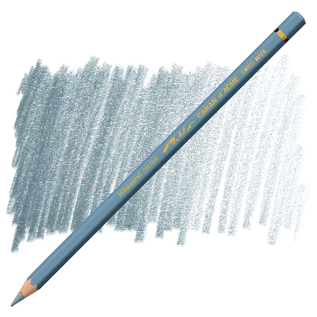 Open in modal - Caran d'Ache Pablo Colored Pencil - Mouse Gray pencil and swatch