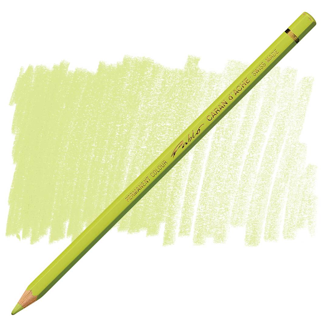 Open in modal - Caran d'Ache Pablo Colored Pencil - Olive Yellow pencil and swatch