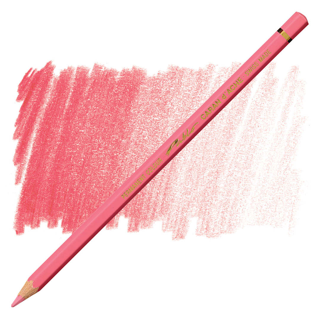 Open in modal - Caran d'Ache Pablo Colored Pencil - Rose Pink pencil and swatch