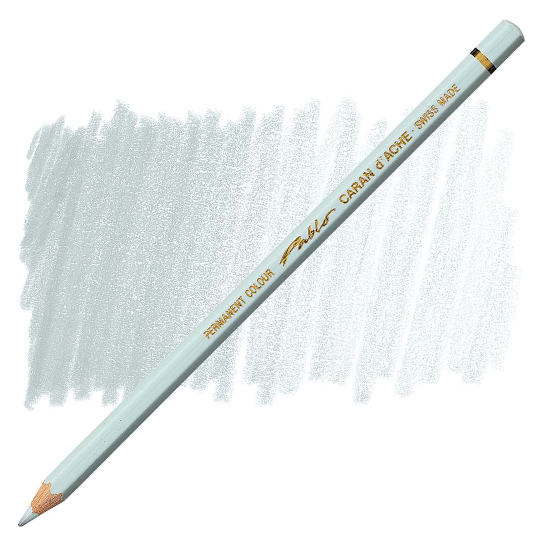 Open in modal - Caran d'Ache Pablo Colored Pencil - Silver Gray pencil and swatch