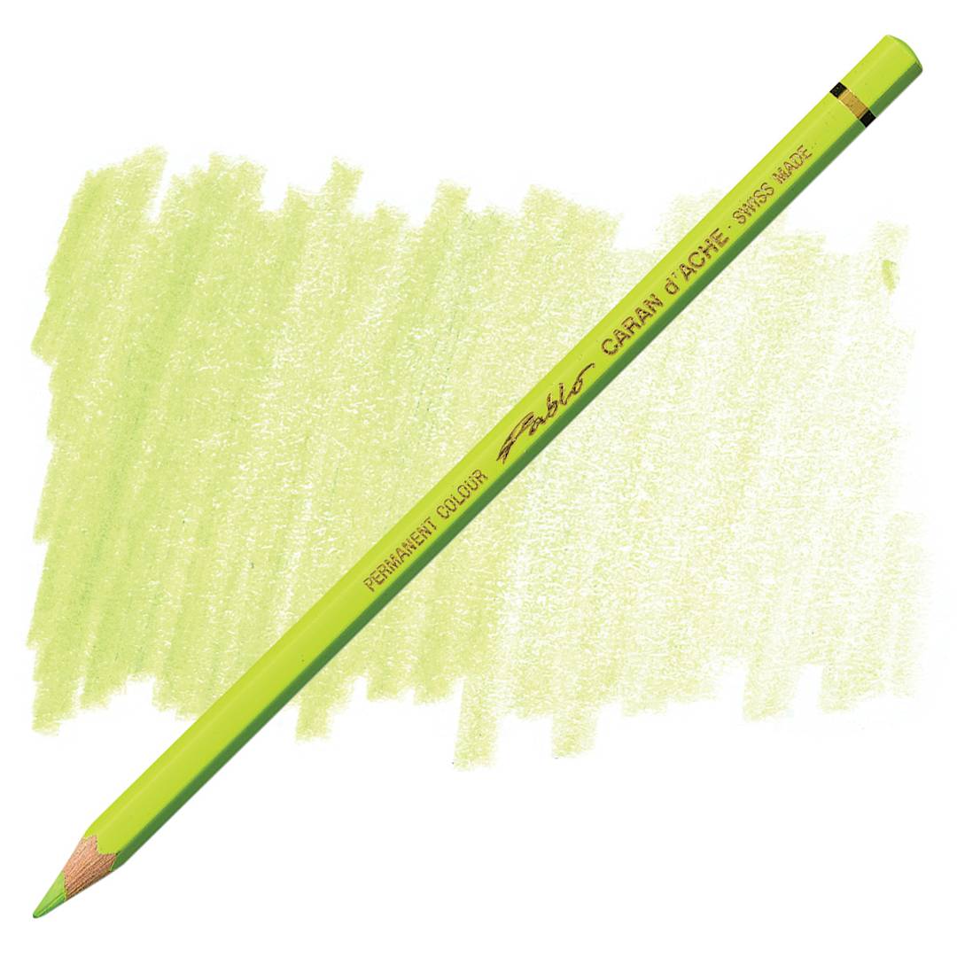 Open in modal - Caran d'Ache Pablo Colored Pencil - Spring Green pencil and swatch