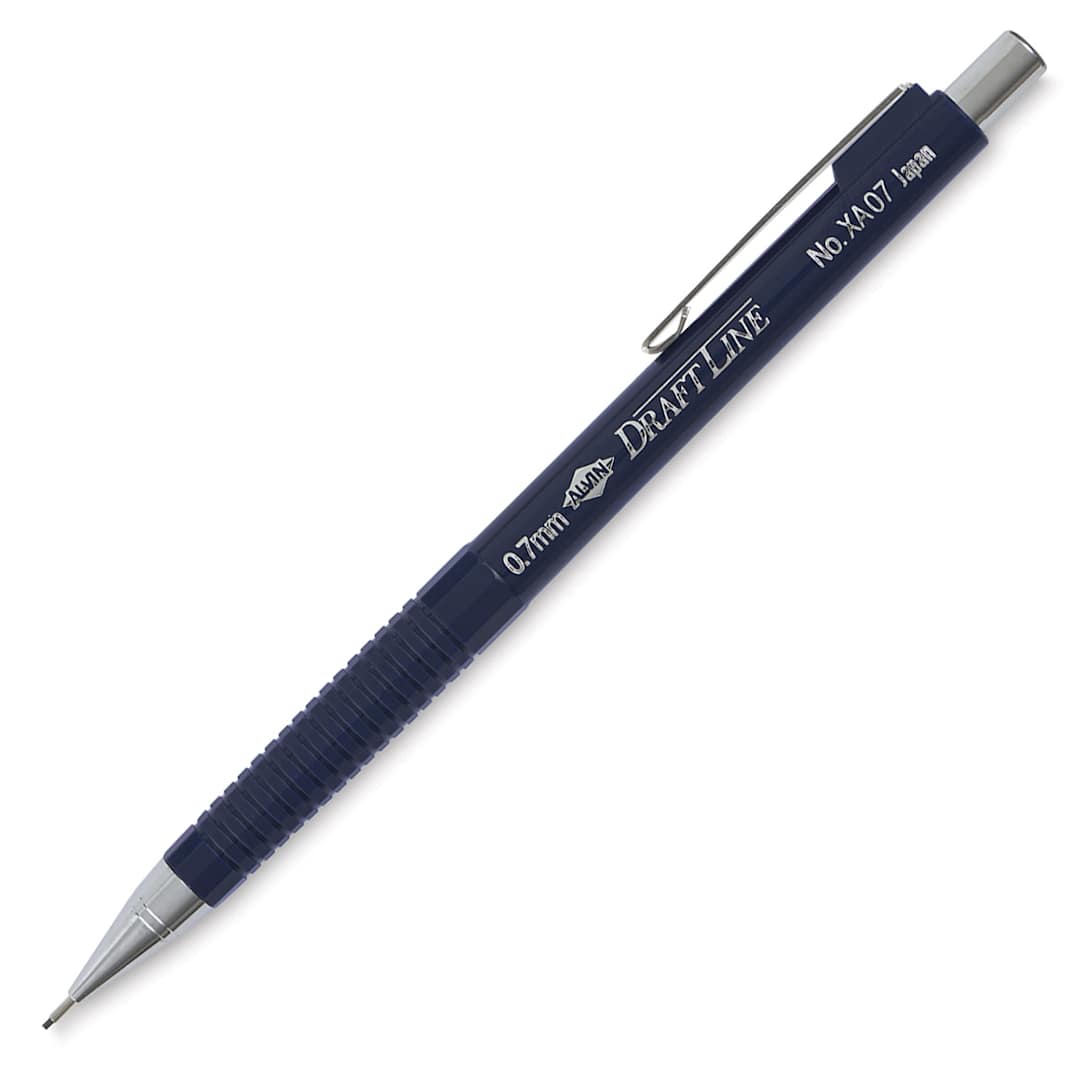 Open in modal - Alvin Draft-Line Mechanical Pencil - Blue .7mm Tip Pencil at angle