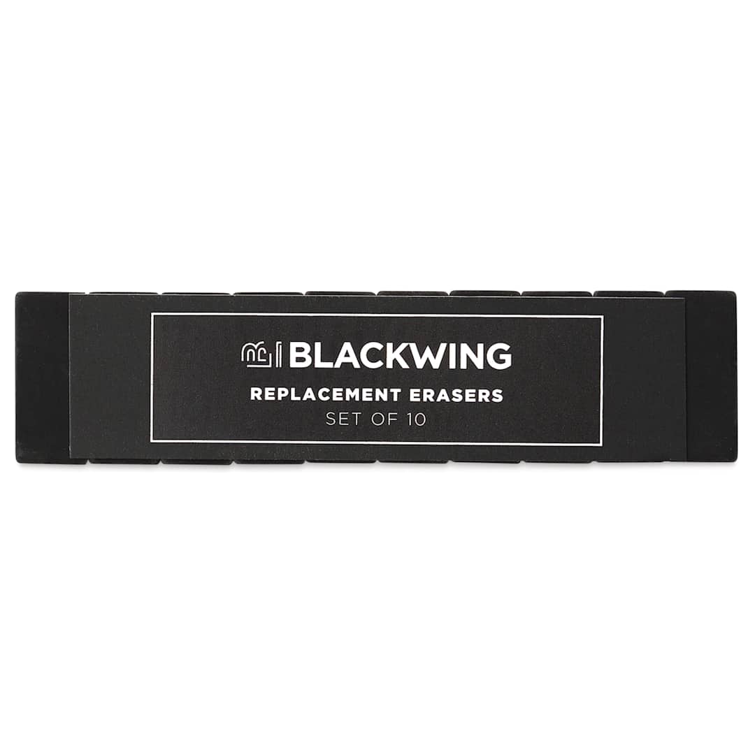Open in modal - Blackwing Pencil Replacement Erasers - Black, Box of 10