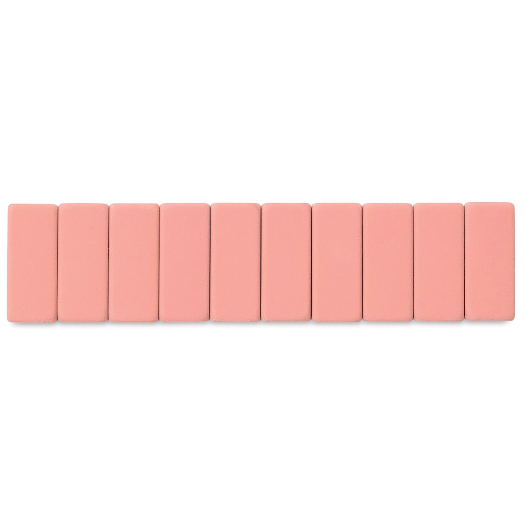 Open in modal - Blackwing Pencil Replacement Erasers - Pink, Box of 10 (out of package)