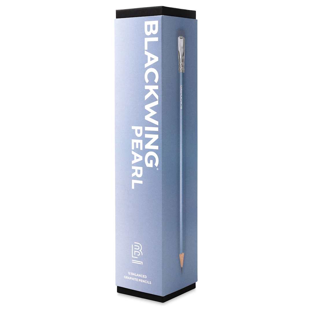 Open in modal - Blackwing Pencils - Pearl Blue, Pkg of 12, Balanced, front of the box