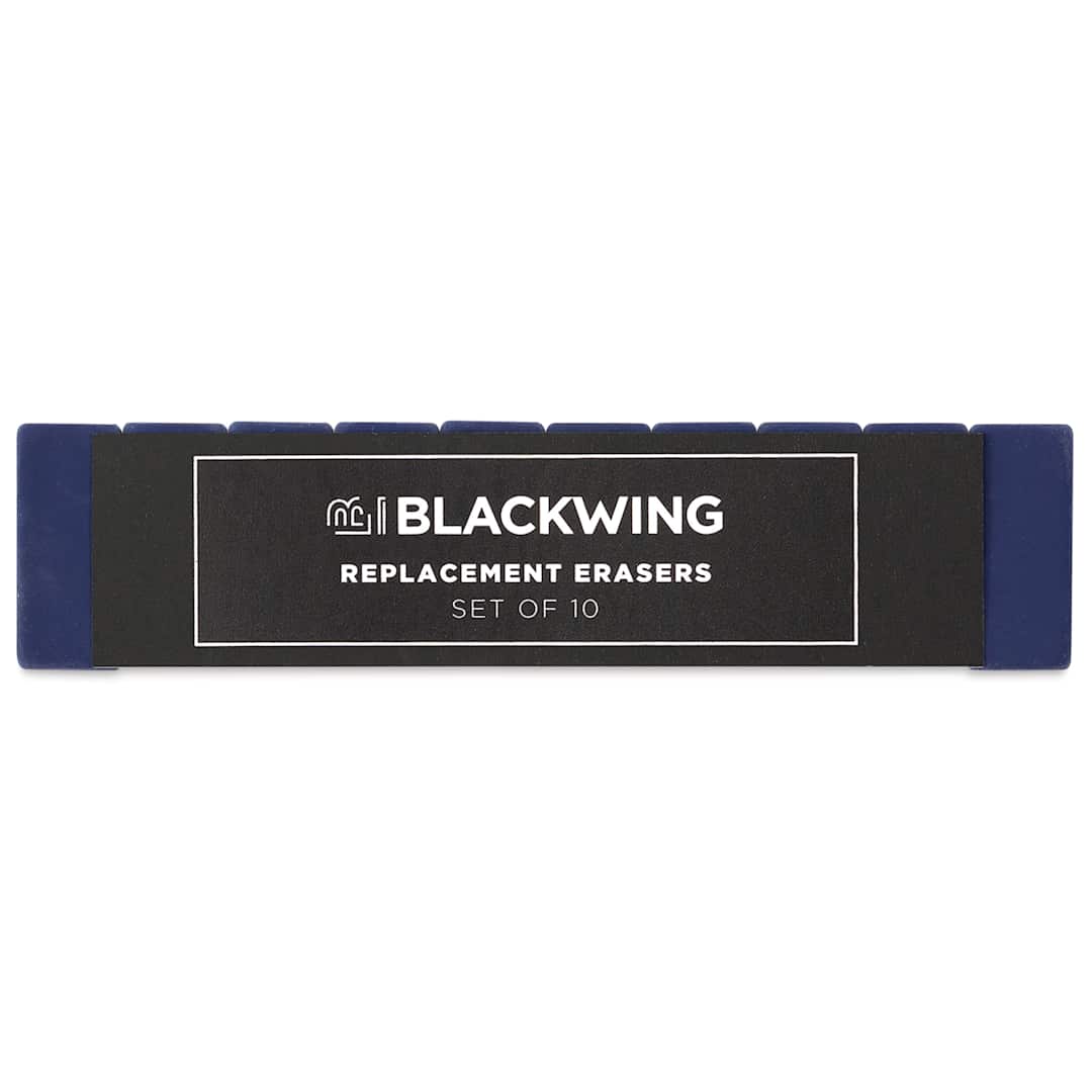 Open in modal - Blackwing Pencil Replacement Erasers - Navy, Box of 10 (in package)