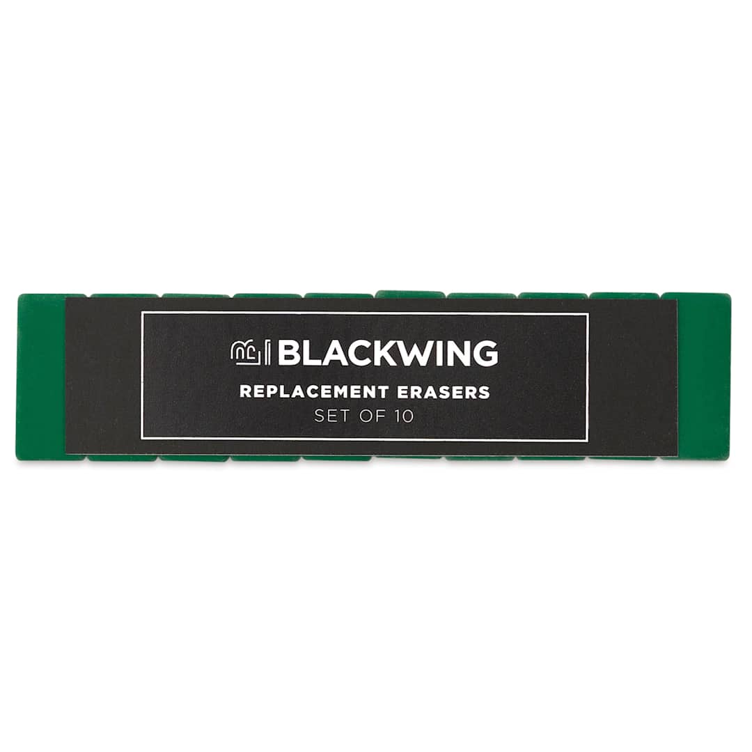 Open in modal - Blackwing Pencil Replacement Erasers - Green, Box of 10