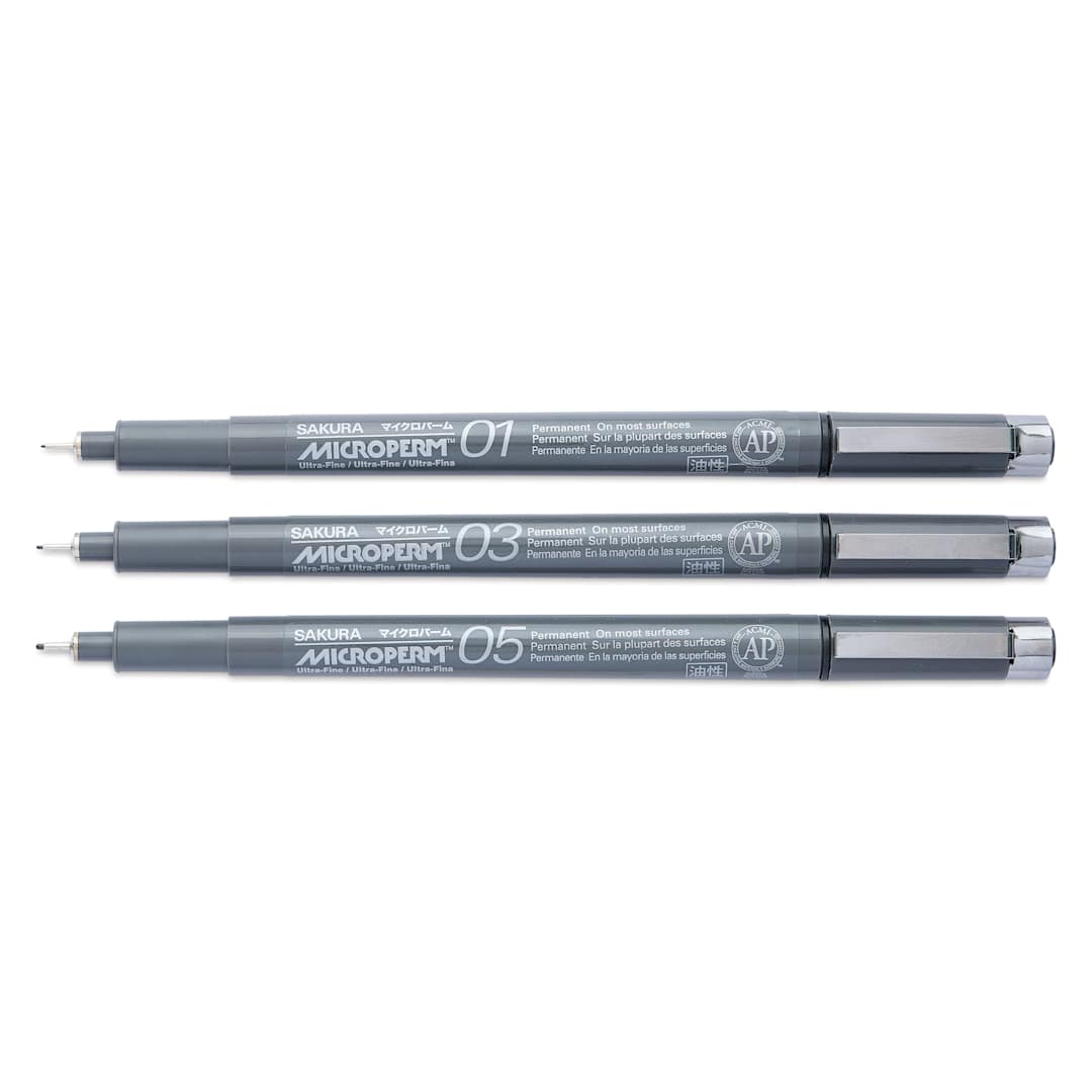 Open in modal - Sakura Microperm Pens - Set of 3
