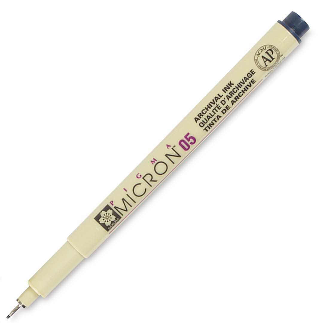 Open in modal - Sakura Pigma Micron Pen - Blue/Black, 05