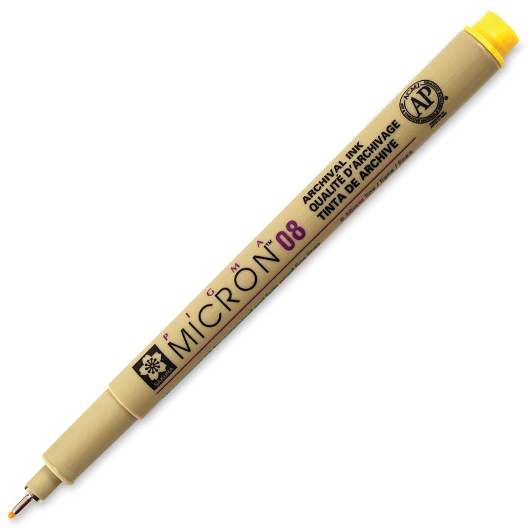 Open in modal - Sakura Pigma Micron Pen - Yellow, 08