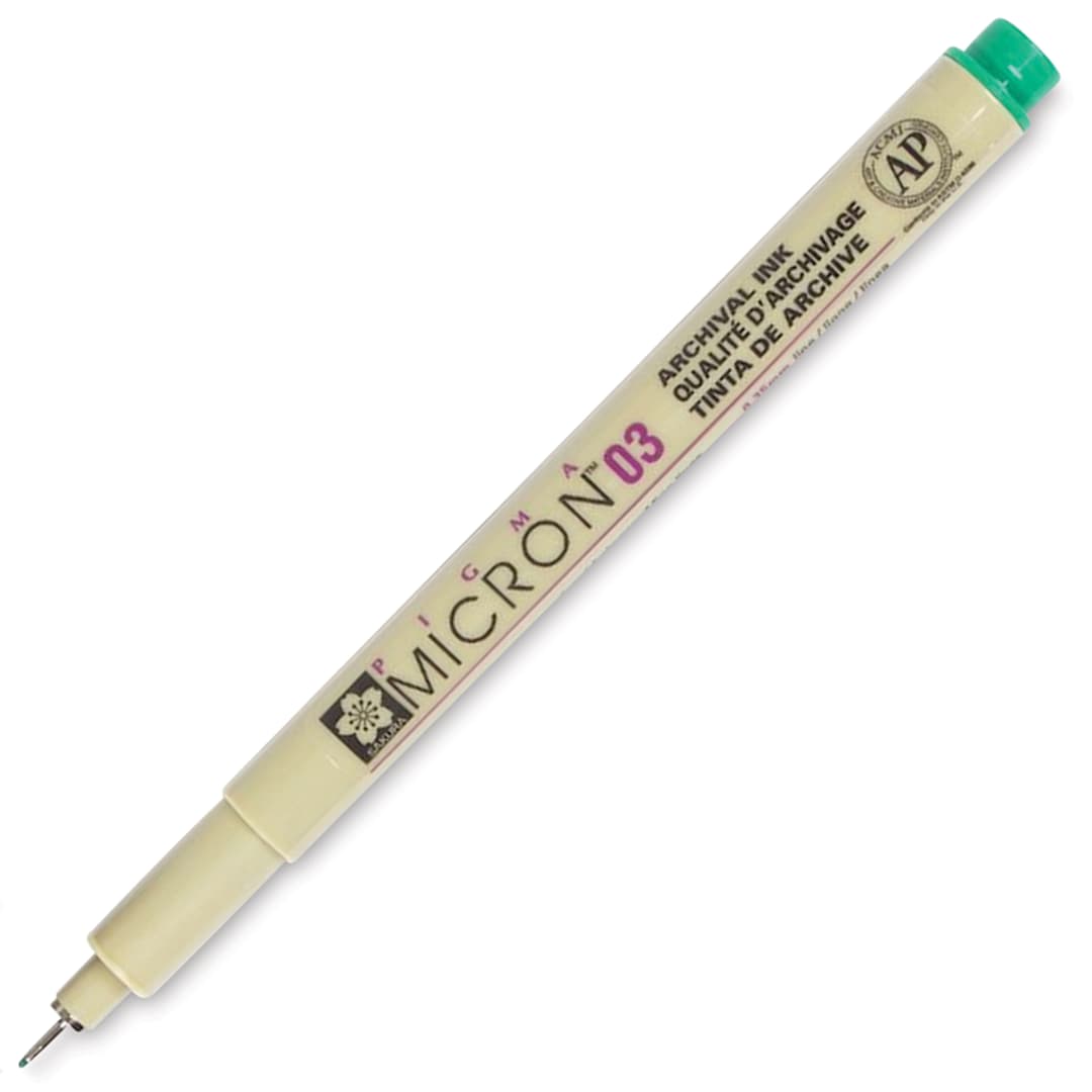 Open in modal - Sakura Pigma Micron Pen - Green, 03
