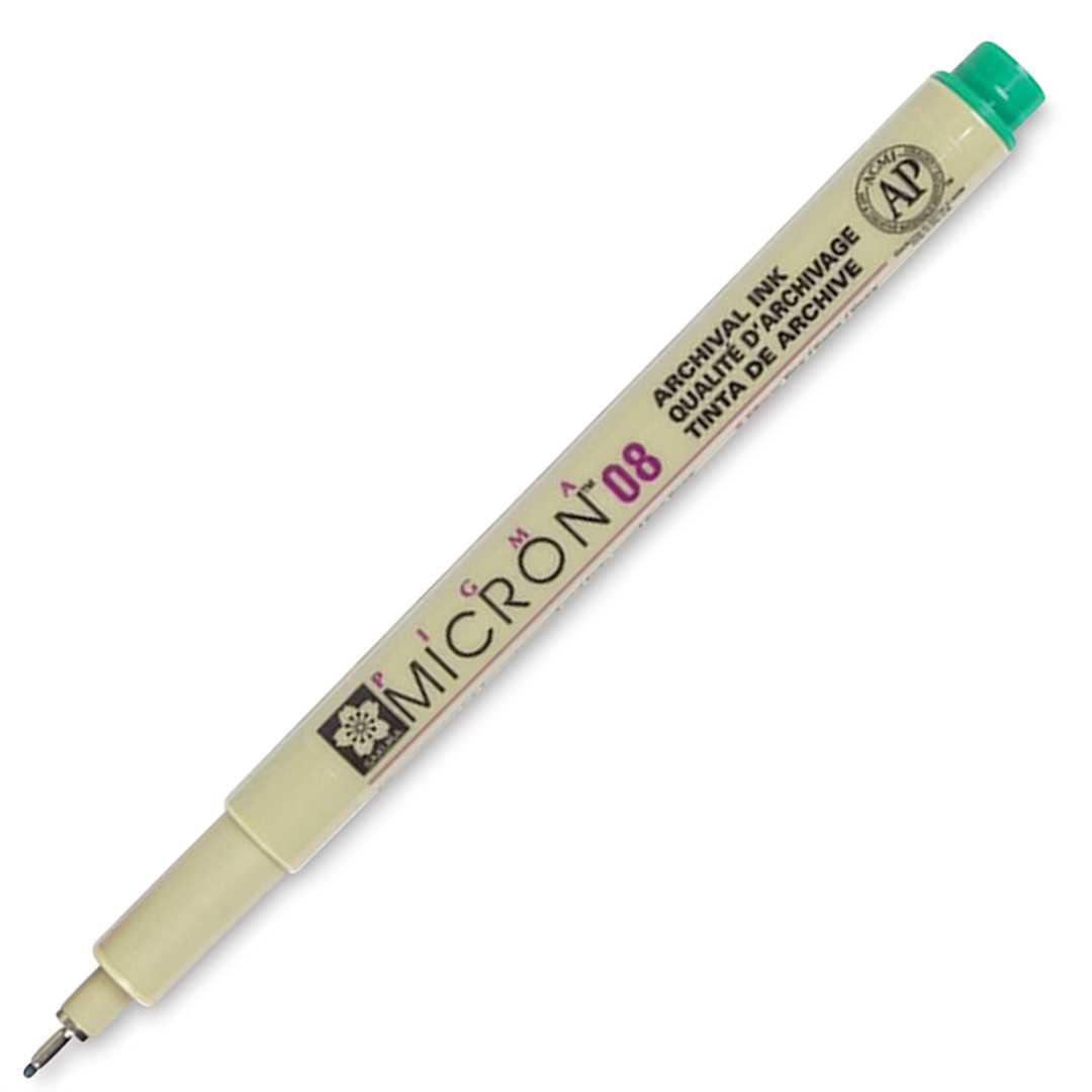 Open in modal - Sakura Pigma Micron Pen - Green, 08
