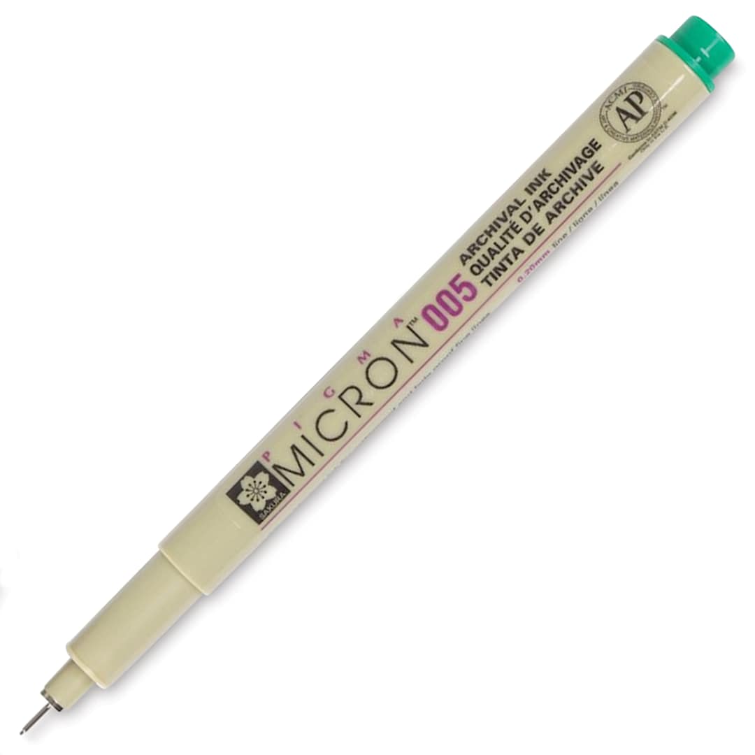 Open in modal - Sakura Pigma Micron Pen - Green, 005
