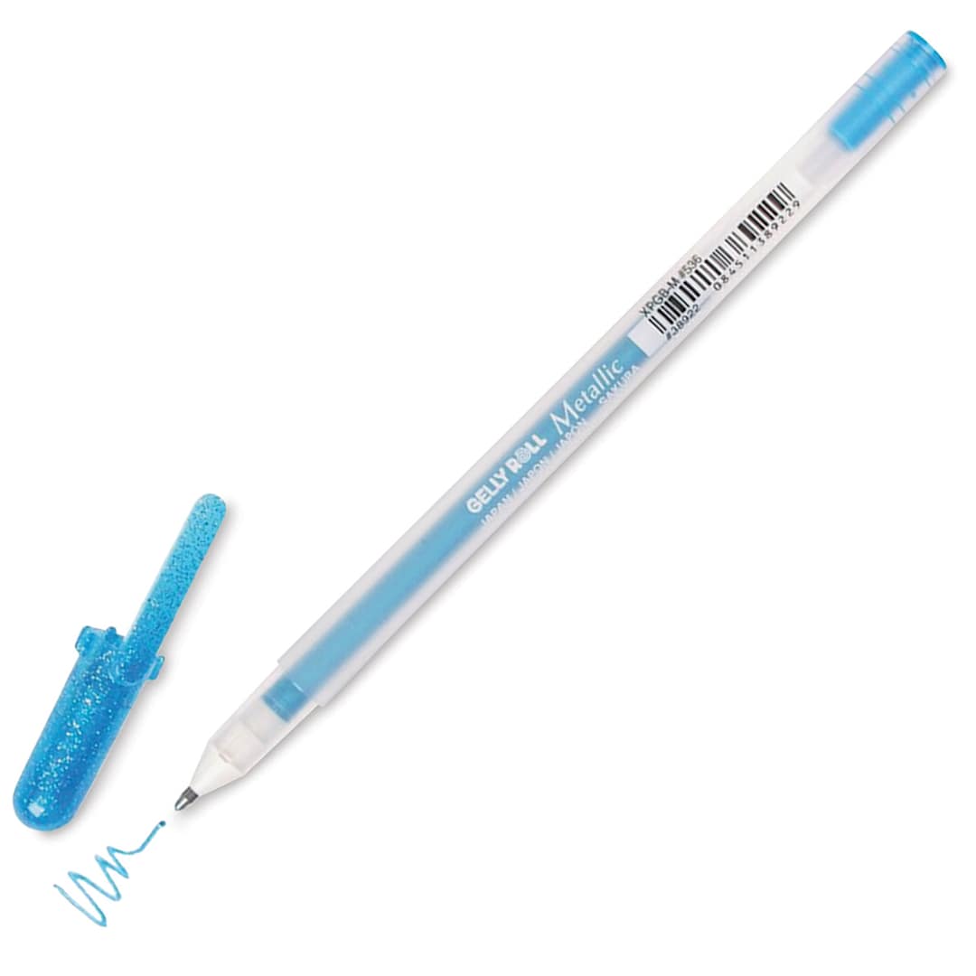 Open in modal - Sakura Gelly Roll Pen - Metallic Blue, Medium Tip