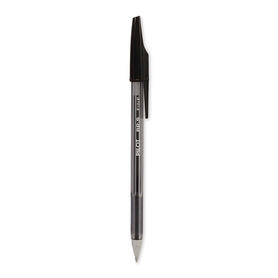 Open in modal - Pilot Better Ball Point Pen - Fine, Black, Box of 12, single pen with cap off
