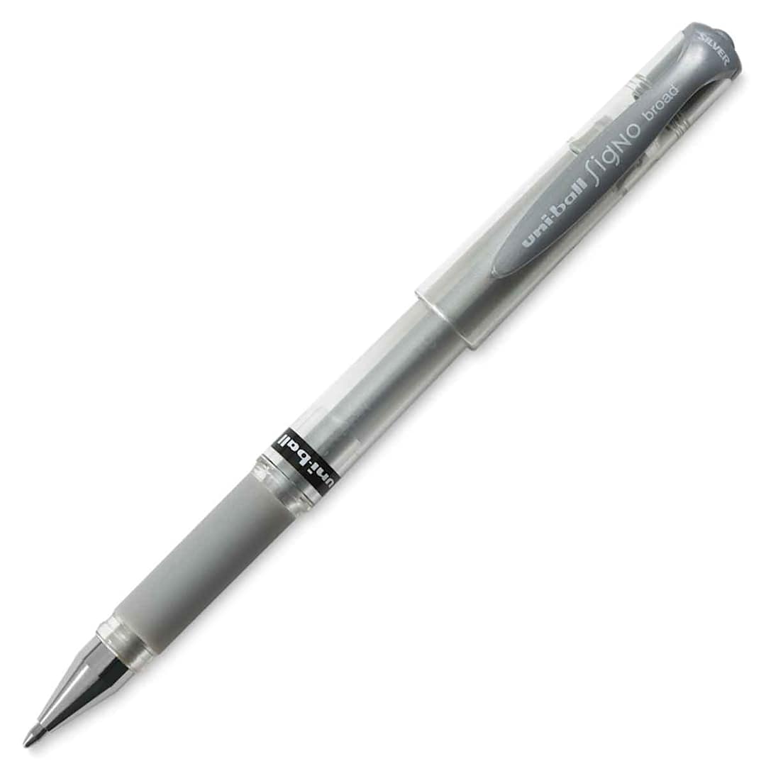 Open in modal - Uni-Ball Signo Impact Rollerball Gel Pen - Silver