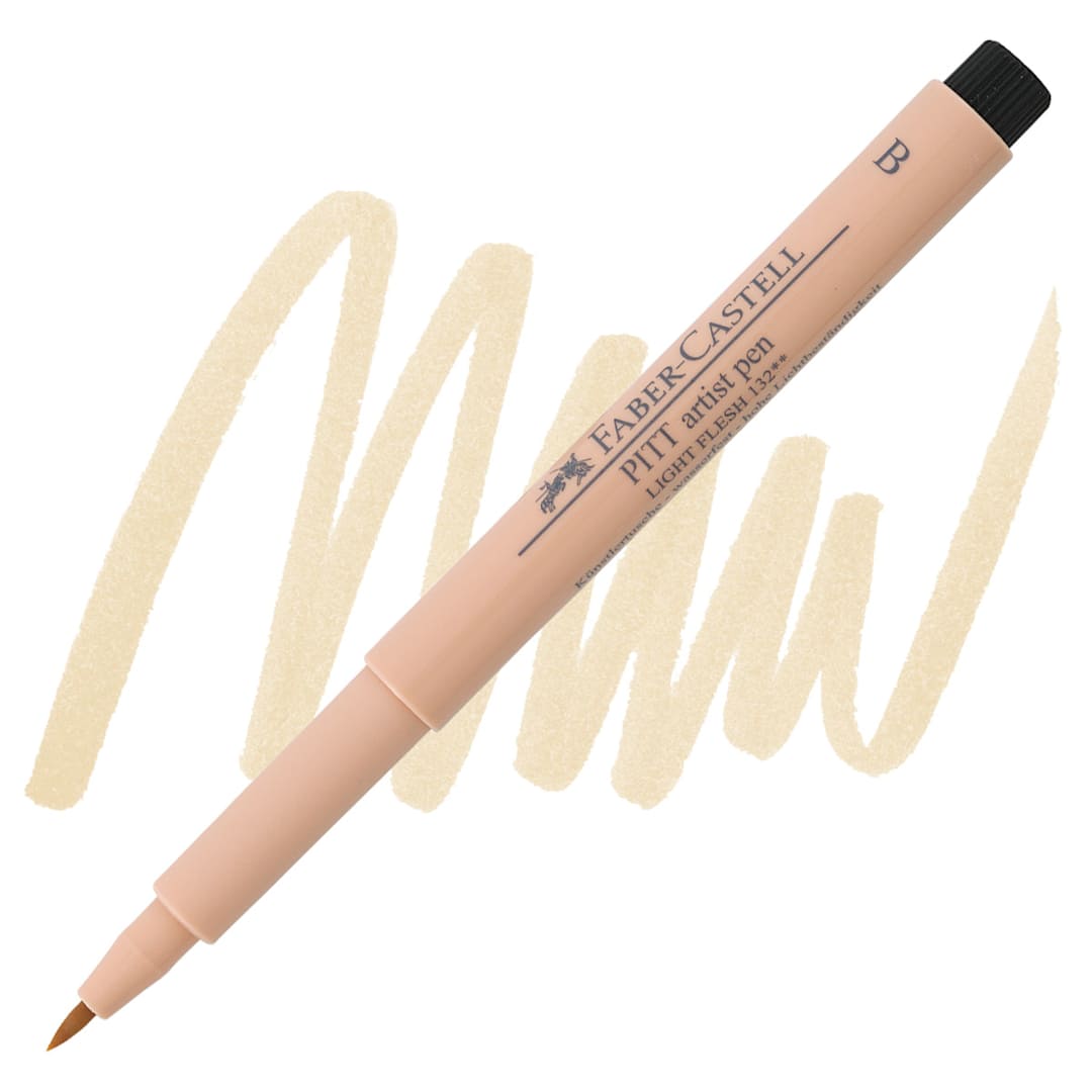 Open in modal - Faber-Castell Pitt Artist Pen - Beige Red, Brush Nib pen and swatch