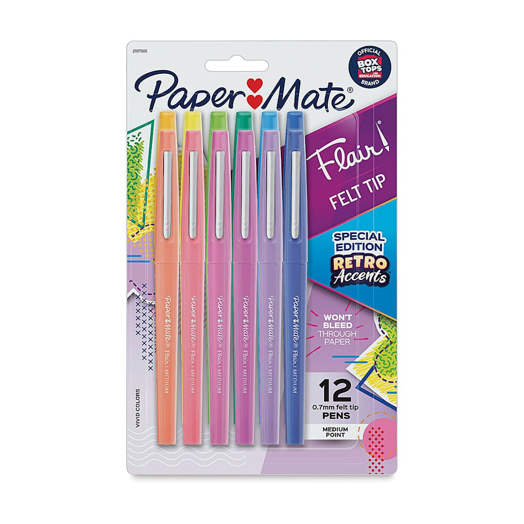 Open in modal - Paper Mate Flair Pens - Retro Colors, Set of 12