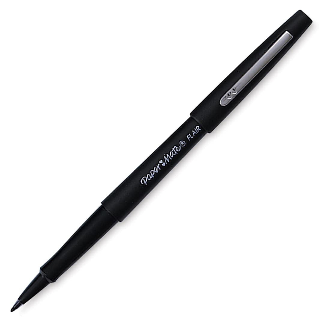 Open in modal - Paper Mate Flair Guard Pen - Black, Medium Tip
