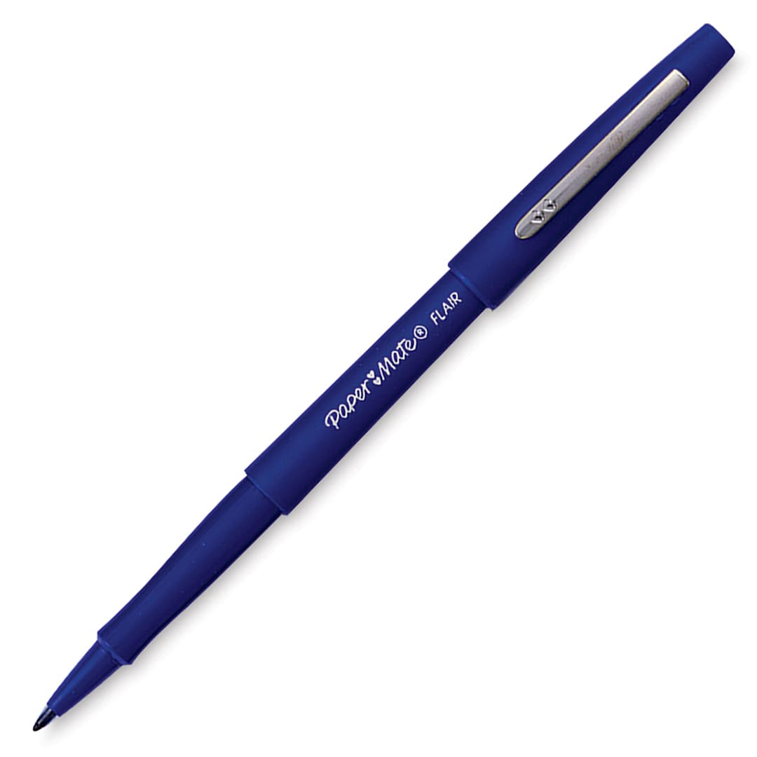 Open in modal - Paper Mate Flair Guard Pen - Blue, Medium Tip