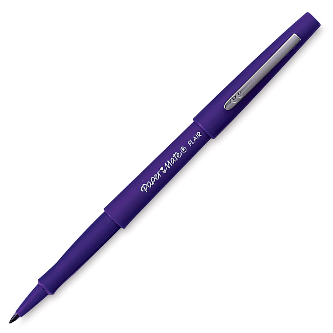 Open in modal - Paper Mate Flair Guard Pen - Purple, Medium Tip