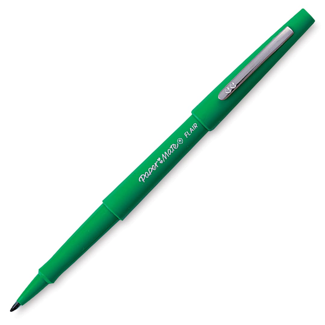 Open in modal - Paper Mate Flair Guard Pen - Green, Medium Tip