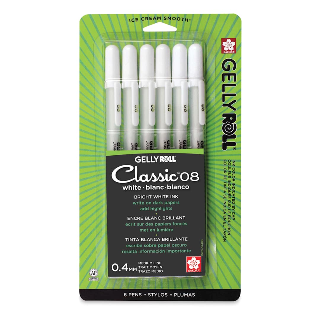 Open in modal - Sakura Gelly Roll Opaque White Pens - Set of 6