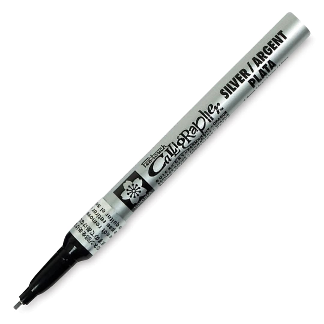 Open in modal - Sakura Pen Touch Calligrapher Pen - Fine Point, 1.8 mm Tip, Metallic Silver
