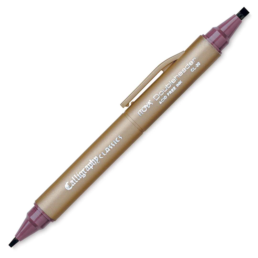 Open in modal - Itoya Doubleheader Calligraphy Marker - Cabernet