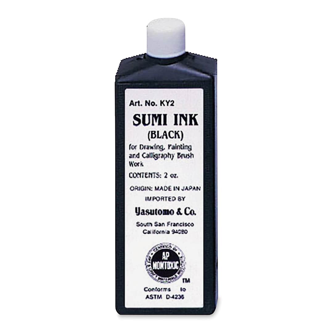 Open in modal - Yasutomo Liquid Sumi Ink - 2 oz, Black, Water Resistant