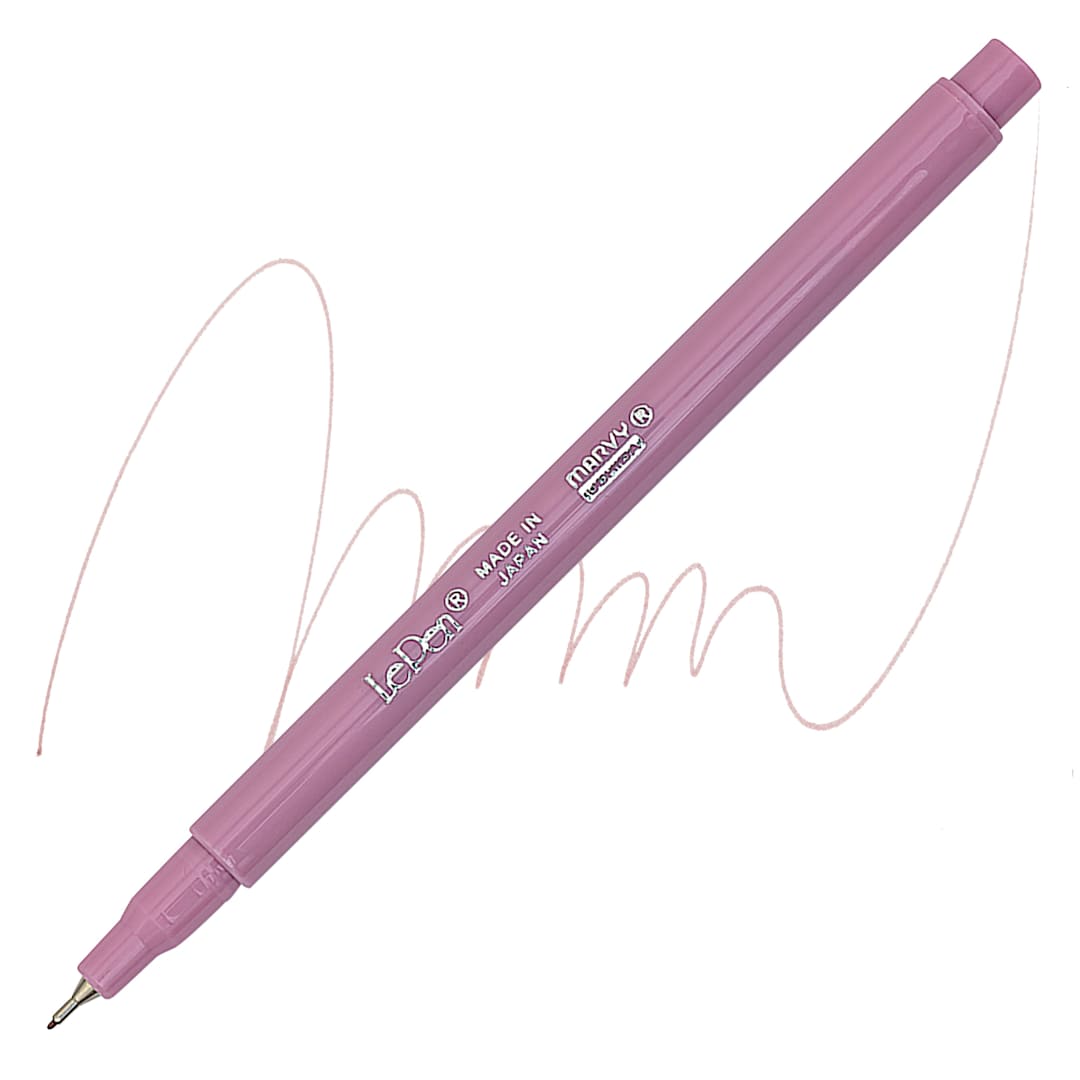 Open in modal - Marvy Uchida LePen Fine Line Marker - Pale Mauve marker and swatch