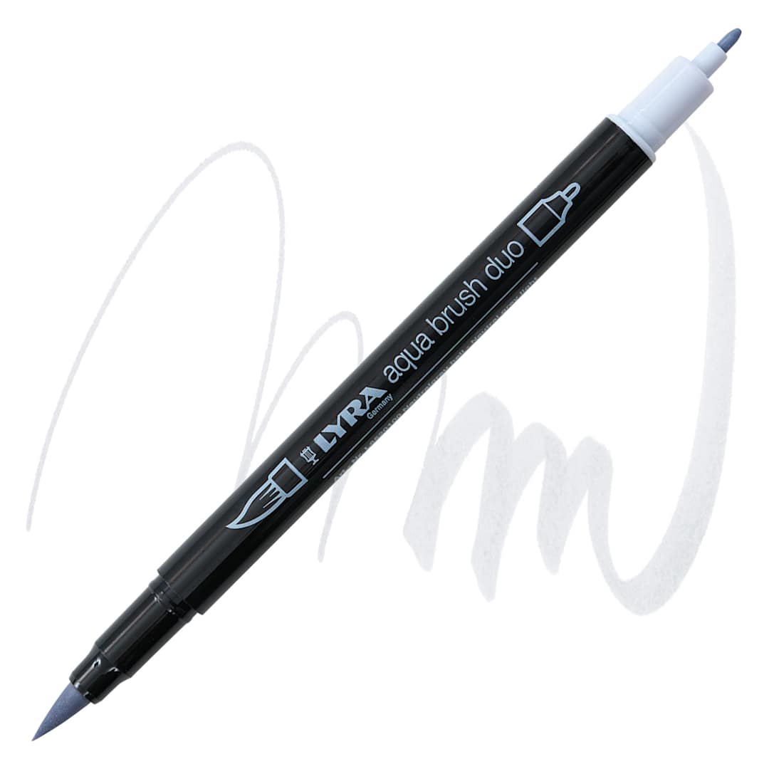 Open in modal - Lyra Aqua Brush Duo Marker - Neutral Grey Light 100 marker and swatch