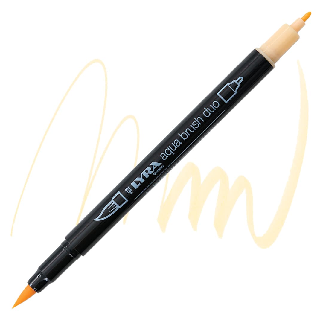 Open in modal - Lyra Aqua Brush Duo Marker - Pale Orange 010 marker and swatch