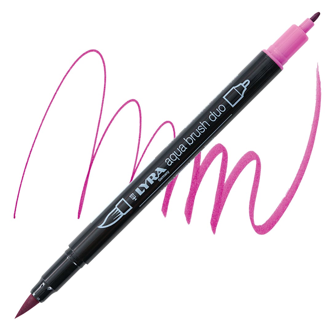 Open in modal - Lyra Aqua Brush Duo Marker - Purple 094 marker and swatch
