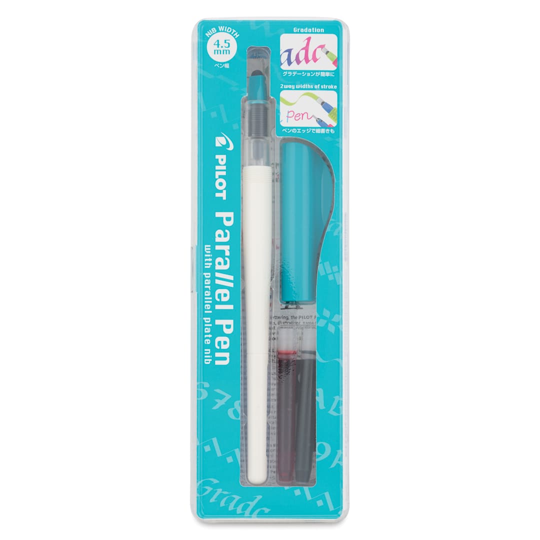 Open in modal - Pilot Parallel Calligraphy Pen Set - 4.5 mm Pen Nib with Ink Cartridges, front of the packaging