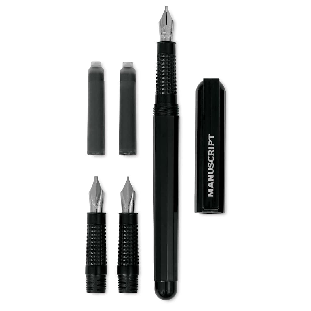 Open in modal - Manuscript Calligraphy Fountain Pen - Beginner's Set, contents laid out