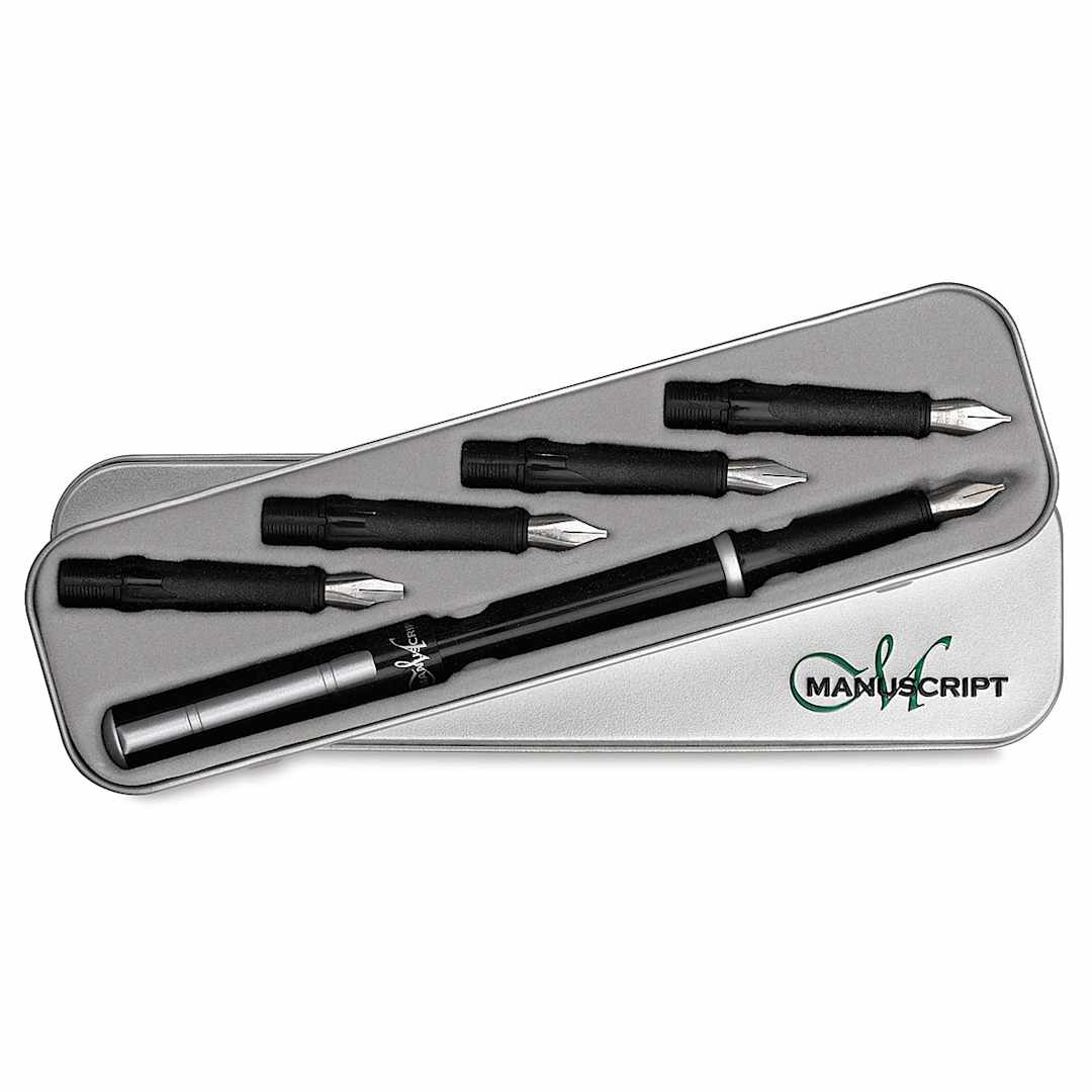 Open in modal - Manuscript Calligraphy Fountain Pen - Classic Set, opened package showing contents