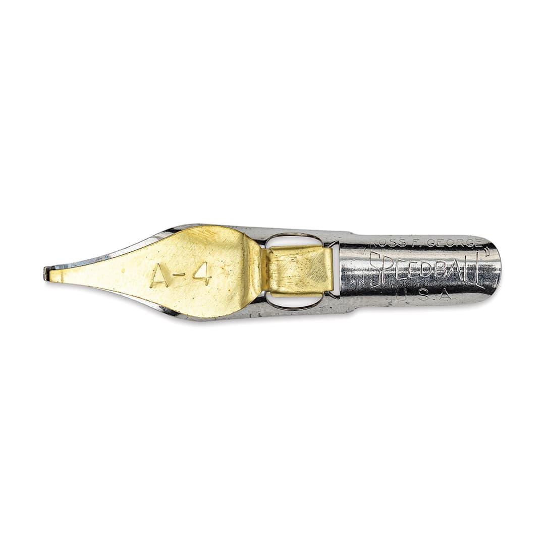 Open in modal - Speedball Broad Edge A-Series Square Calligraphy Nib - A4, view of the top of the nib