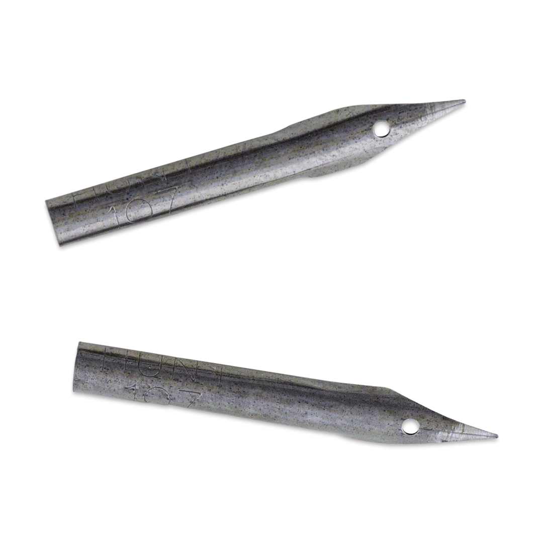 Open in modal - Speedball Hunt Crowquill Pen Nibs - #107 Hawk Quill, Pkg of 2, nibs