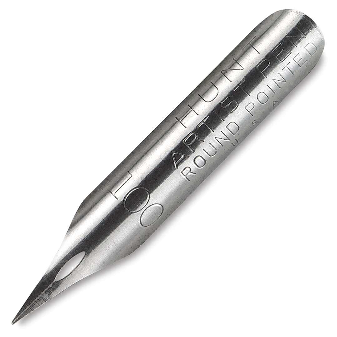 Open in modal - Speedball Hunt Fine Point Pen Nib - #100 Artist Round Pointed, single nib