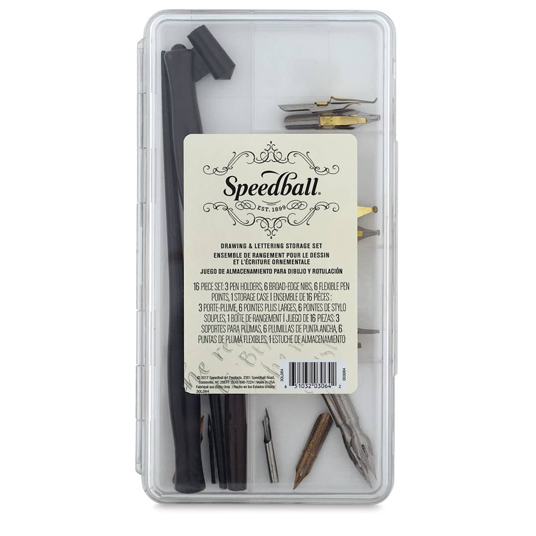 Open in modal - Speedball Calligraphy Storage Set - Drawing and Lettering, front of the storage box