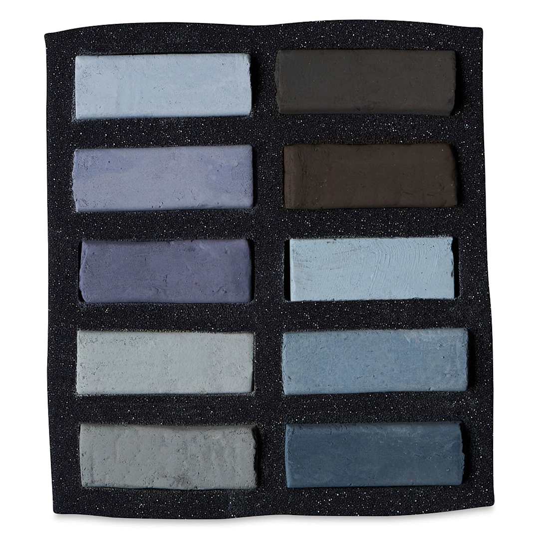 Open in modal - Art Spectrum Extra Soft Square Pastels - Warm Greys, Set of 10