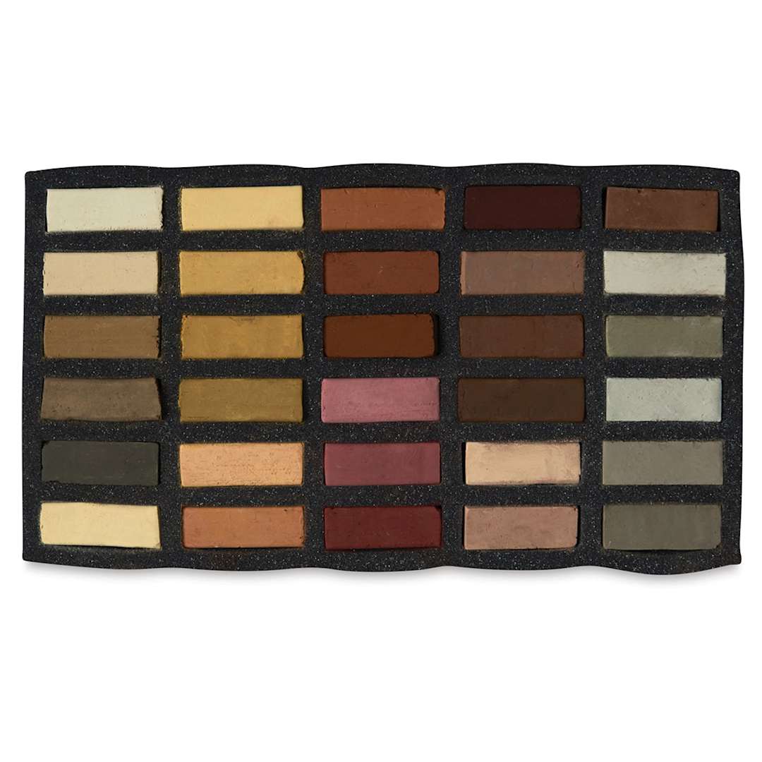 Open in modal - Art Spectrum Extra Soft Square Pastels - Earths, Set of 30